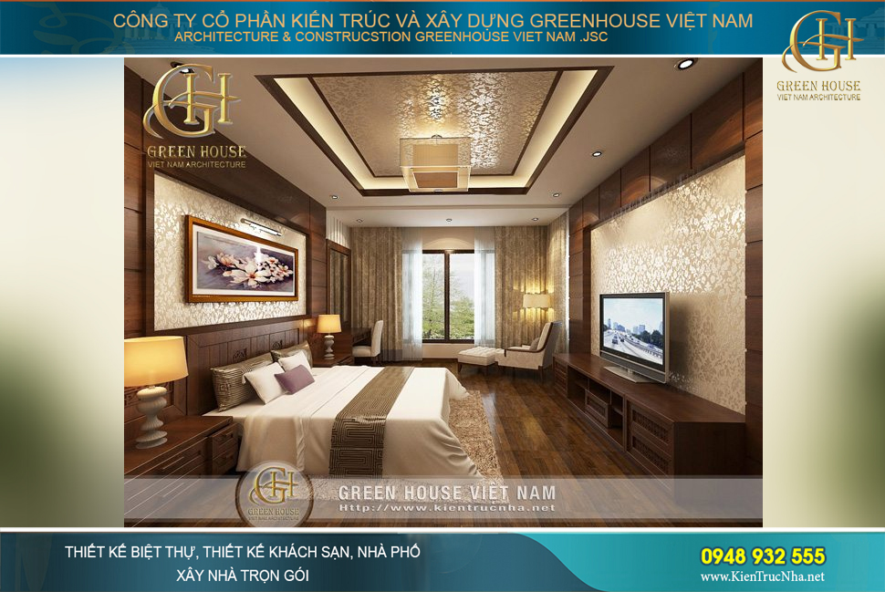 Kiến trúc nội thất sống động, đầy ấn tượng và tươi sáng tại không gian phòng ngủ