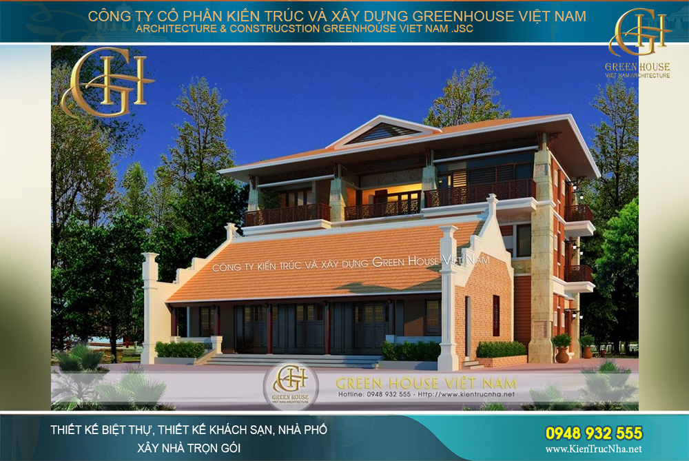 Mẫu thiết kế biệt thự sân vườn mang đậm phong cách Á Đông đẹp truyền thống mà độc đáo