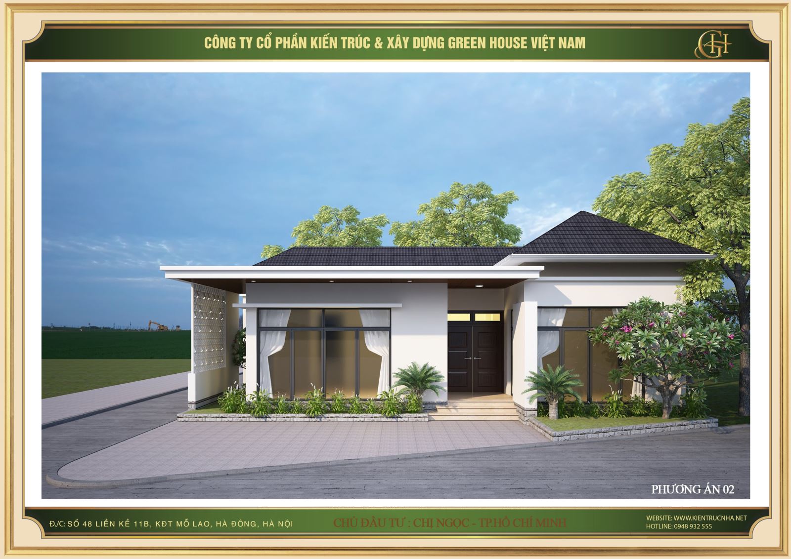 Green House Việt Nam mang tới cho khách hàng những công trình biệt thự hiện đại chất lượng hàng đầu