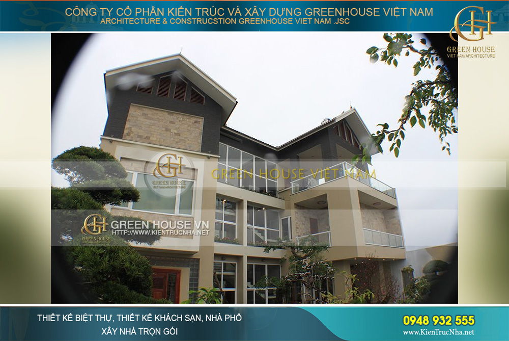 Kiệt tác kiến trúc biệt thự sân vườn đã được hiện thực hóa dưới bàn tay khéo léo của  GreenHouse Việt Nam