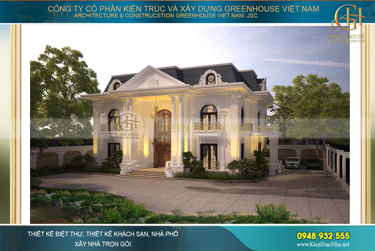 Sử dụng hệ thống lan can mạ vàng mang đến sự thu hút cho người xem