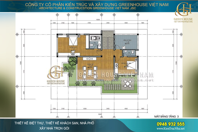 Thiết kế không gian khoa học và tiện nghi tại mặt bằng tầng 3