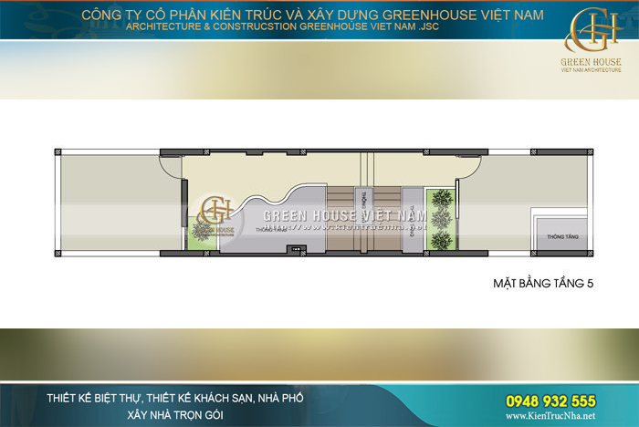 Tầng tum : Không gian tiểu cảnh, sân phơi và sân chơi ngoài trời