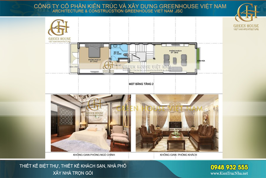 Nội thất gỗ cổ điển quý phái sẽ là sự lựa chọn hoàn hảo cho không gian nội thất nhà phố 5 tầng tân cổ điển