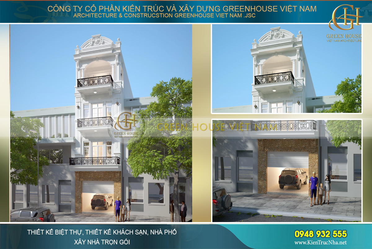 Nước sơn trắng trang nhã cùng thiết kế tinh tế khiến công trình trở nên nổi bật giữa phố thị đông đúc
