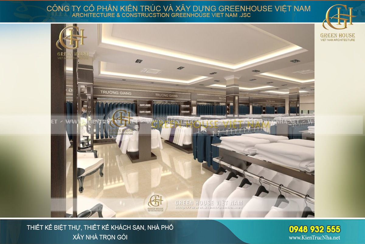 Thiết kế gạch tráng men ốp nền khiến cho không gian của shophouse sang trọng và sạch sẽ hơn