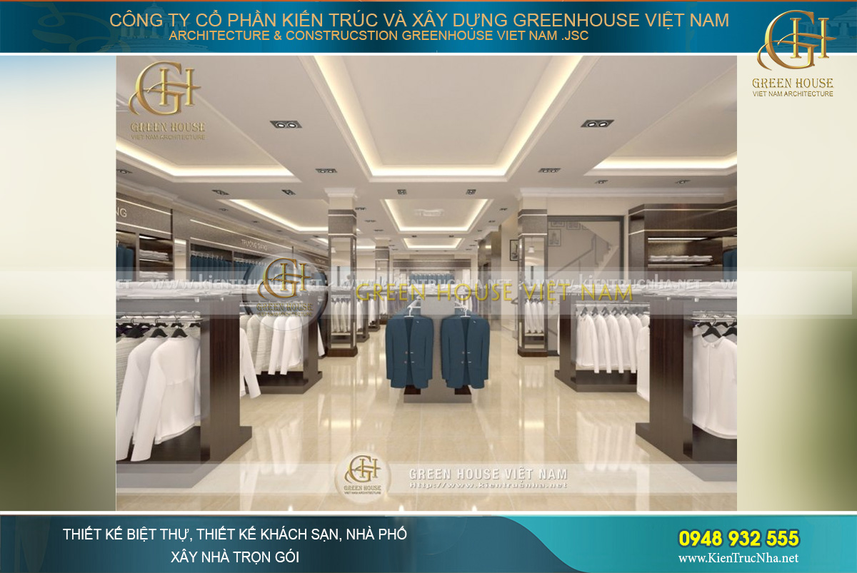 Thiết kế rộng rãi và thông thoáng, tạo sự thoải mái cho khách hàng ngay khi bước chân vào cửa hàng