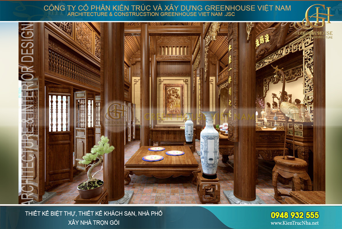 Thiết kế nhà thờ họ mang đậm nét đẹp truyền thống dân tộc