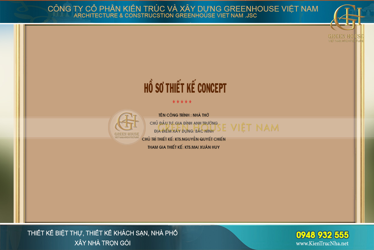 Thiết kế nhà thờ kết hợp với nhà ở đẹp ấn tượng tại Bắc Ninh