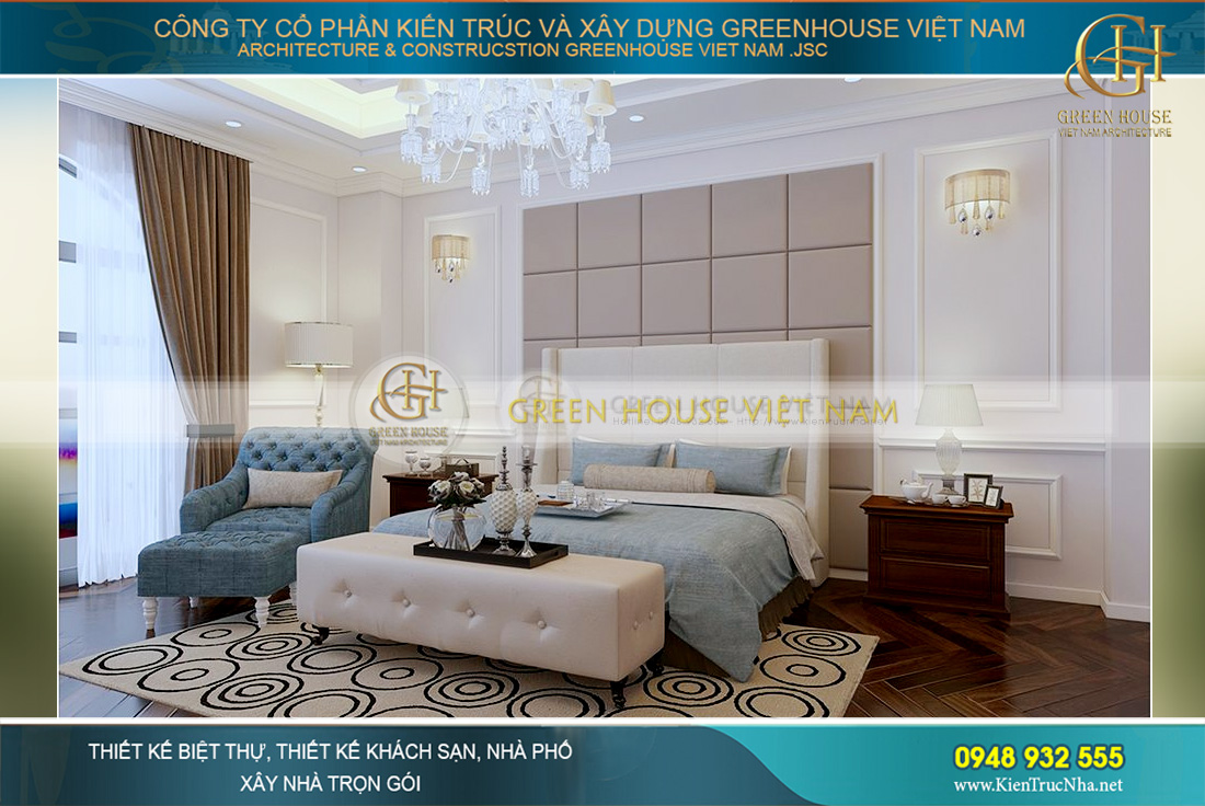 thiết kế nội thất biệt thự tân cổ điển tại Bắc Giang