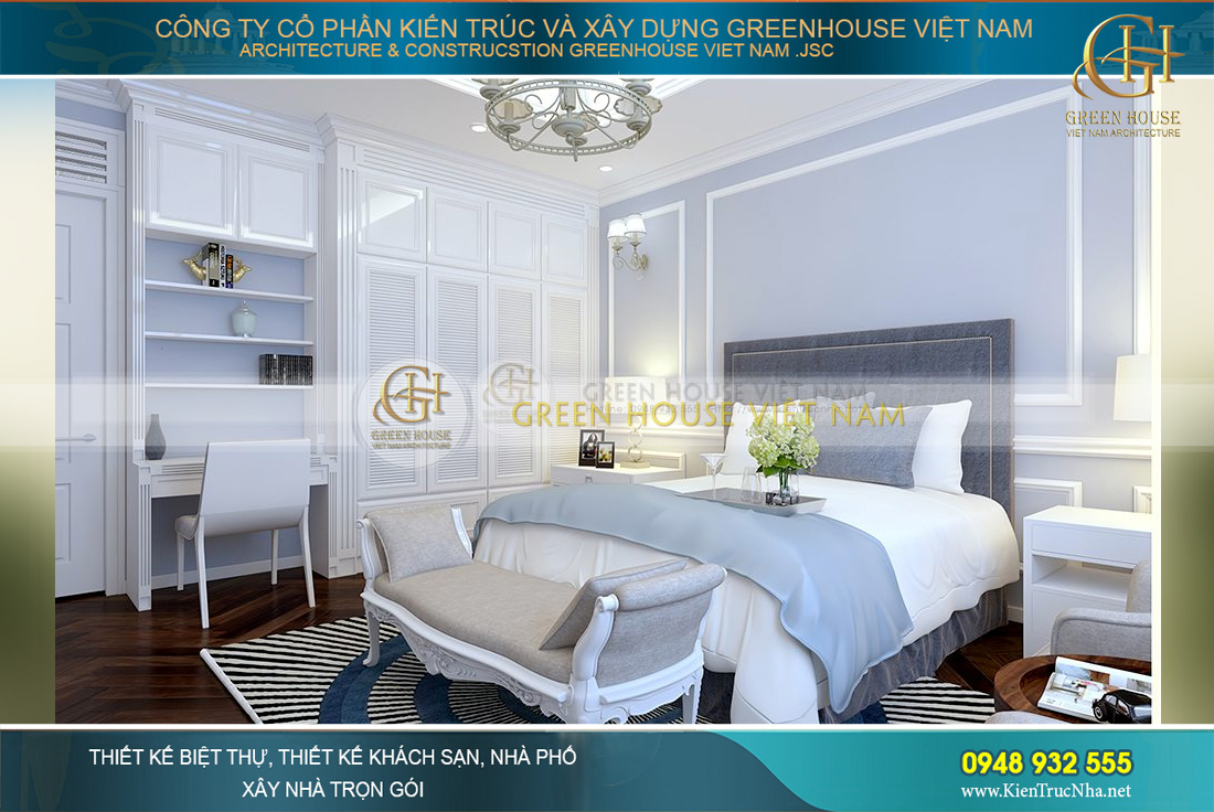 thiết kế nội thất biệt thự tân cổ điển tại Bắc Giang