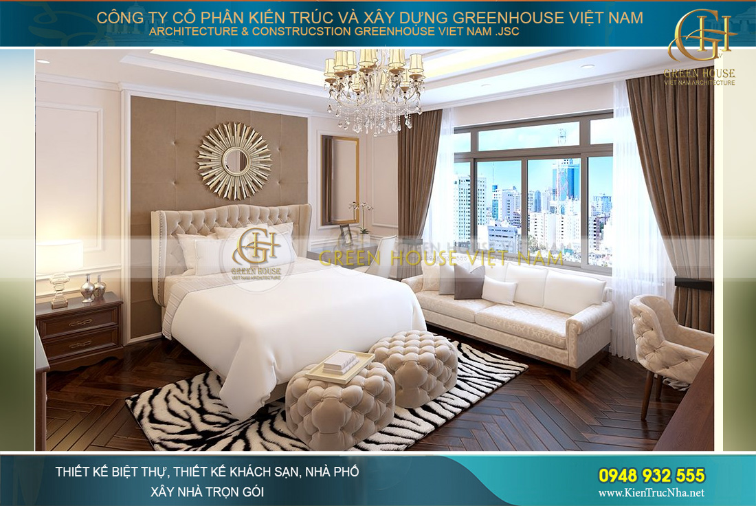 thiết kế nội thất biệt thự tân cổ điển tại Bắc Giang