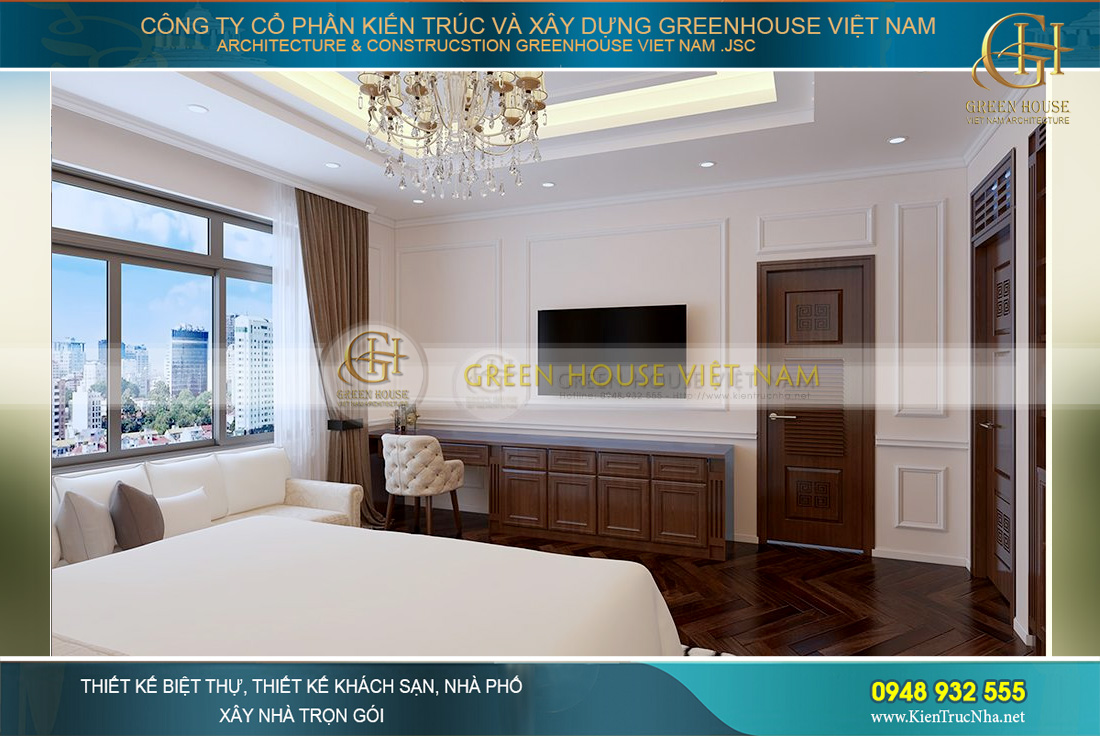 thiết kế nội thất biệt thự tân cổ điển tại Bắc Giang