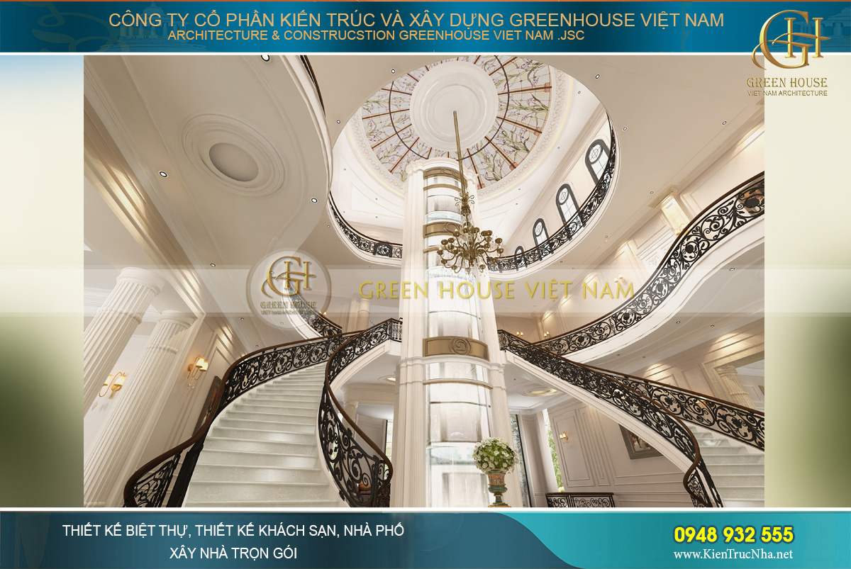 thiết kế nội thất biệt thự cổ điển tại Phan Thiết