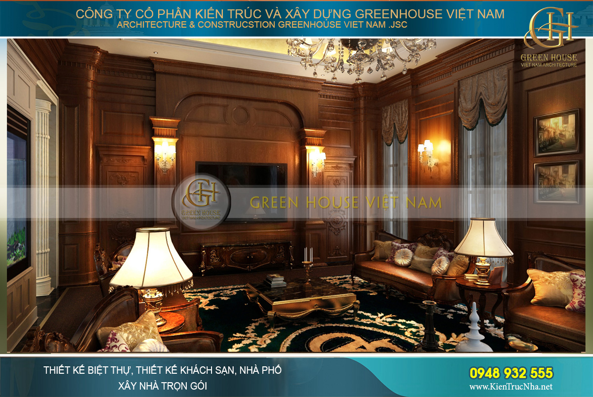 thiết kế nội thất biệt thự cổ điển tại Phan Thiết