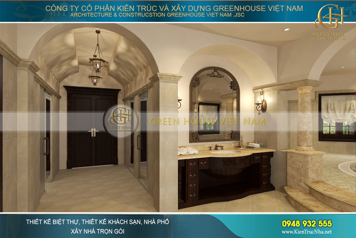 thiết kế nội thất biệt thự cổ điển tại Phan Thiết