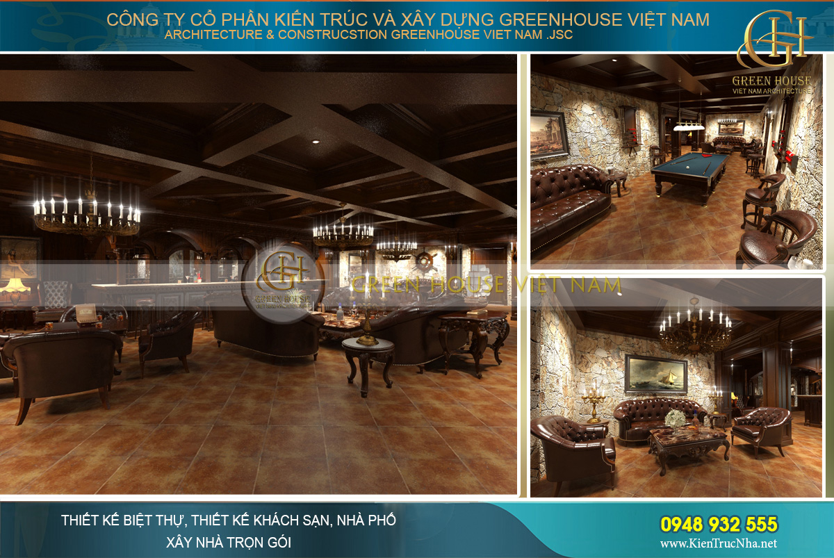 thiết kế nội thất biệt thự cổ điển tại Phan Thiết
