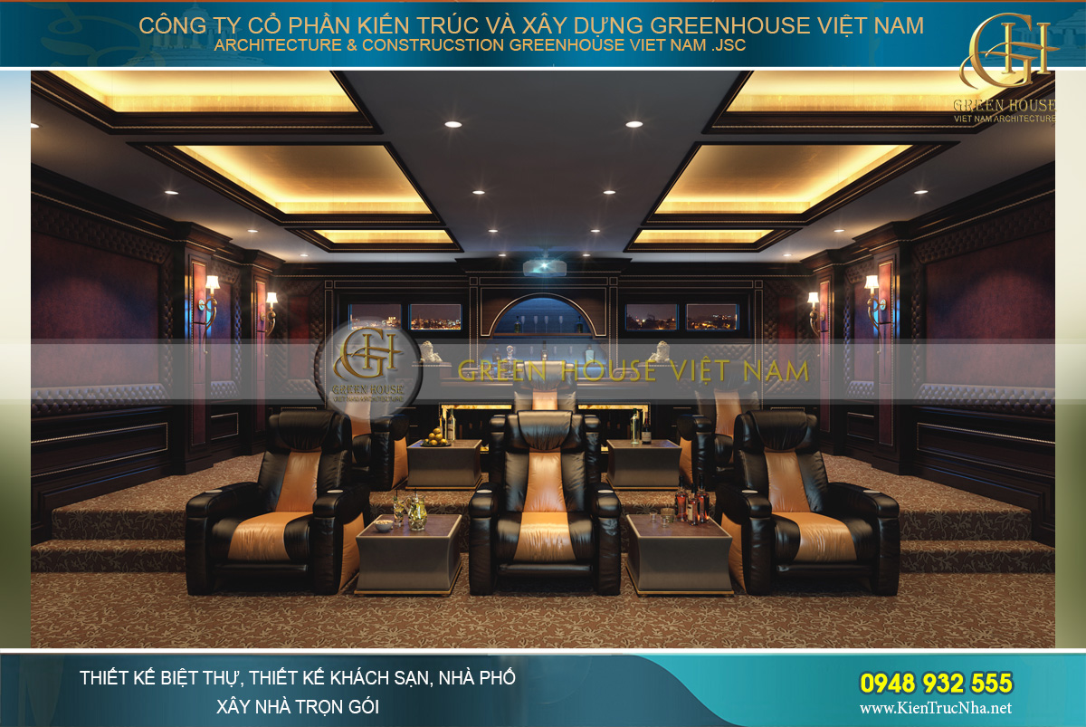 thiết kế nội thất dinh thự cổ điển 4 tầng Rạng Đông