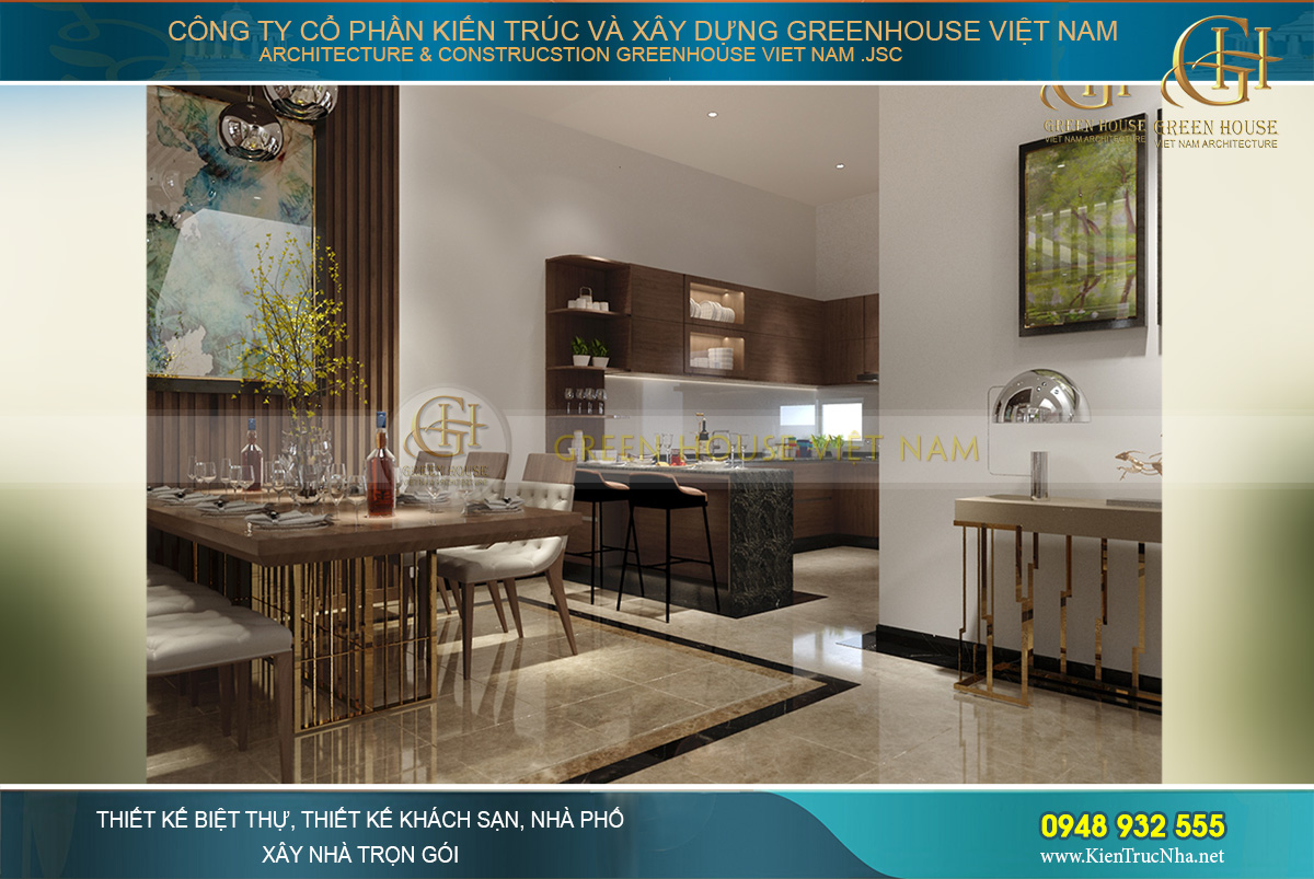 thiết kế nội thất biệt thự hiện đại Bắc Giang
