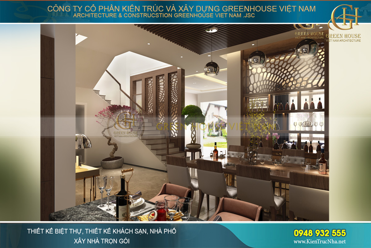 thiết kế nội thất biệt thự hiện đại Bắc Giang