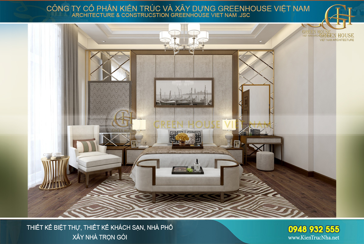 thiết kế nội thất biệt thự hiện đại Bắc Giang