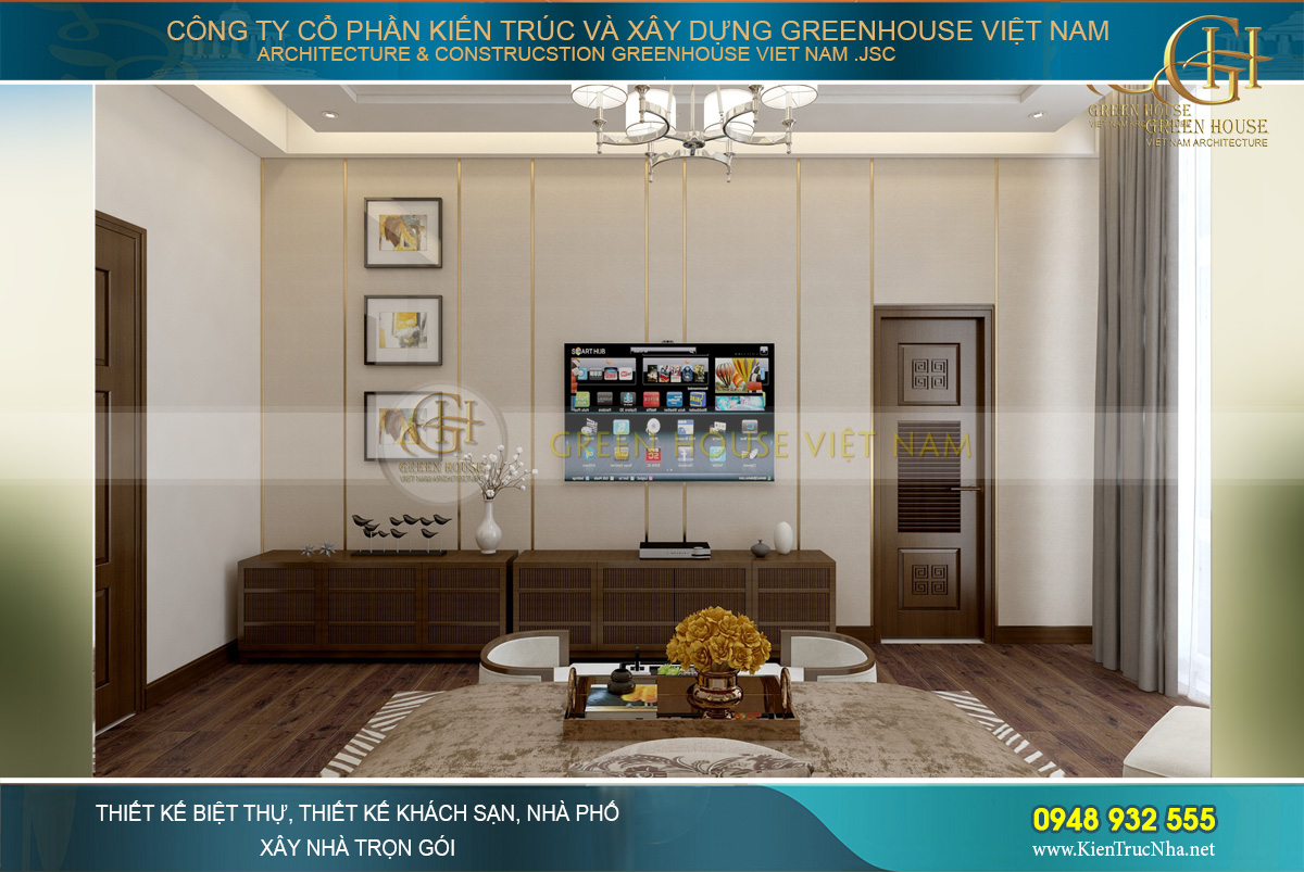 thiết kế nội thất biệt thự hiện đại Bắc Giang