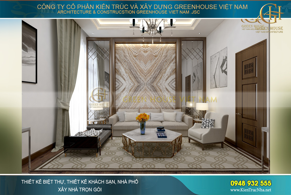 thiết kế nội thất biệt thự hiện đại Bắc Giang