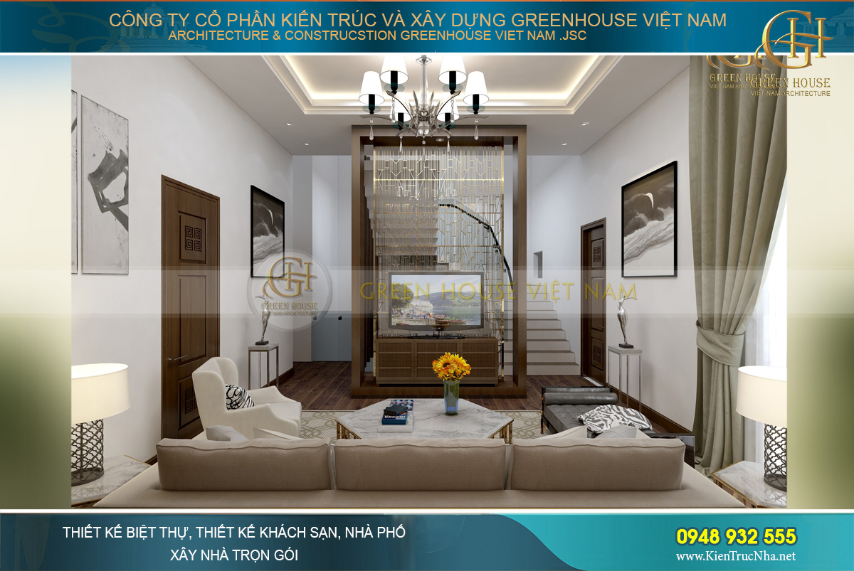 thiết kế nội thất biệt thự hiện đại Bắc Giang