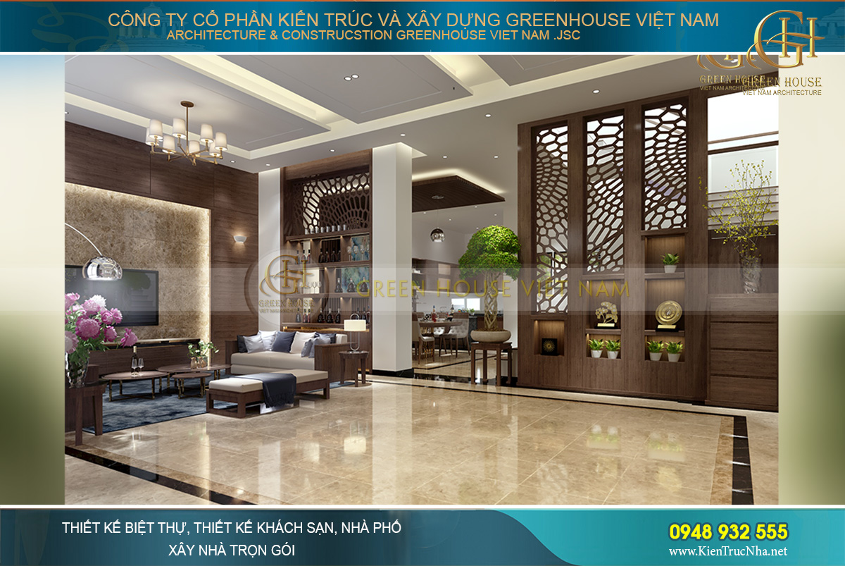thiết kế nội thất biệt thự hiện đại Bắc Giang