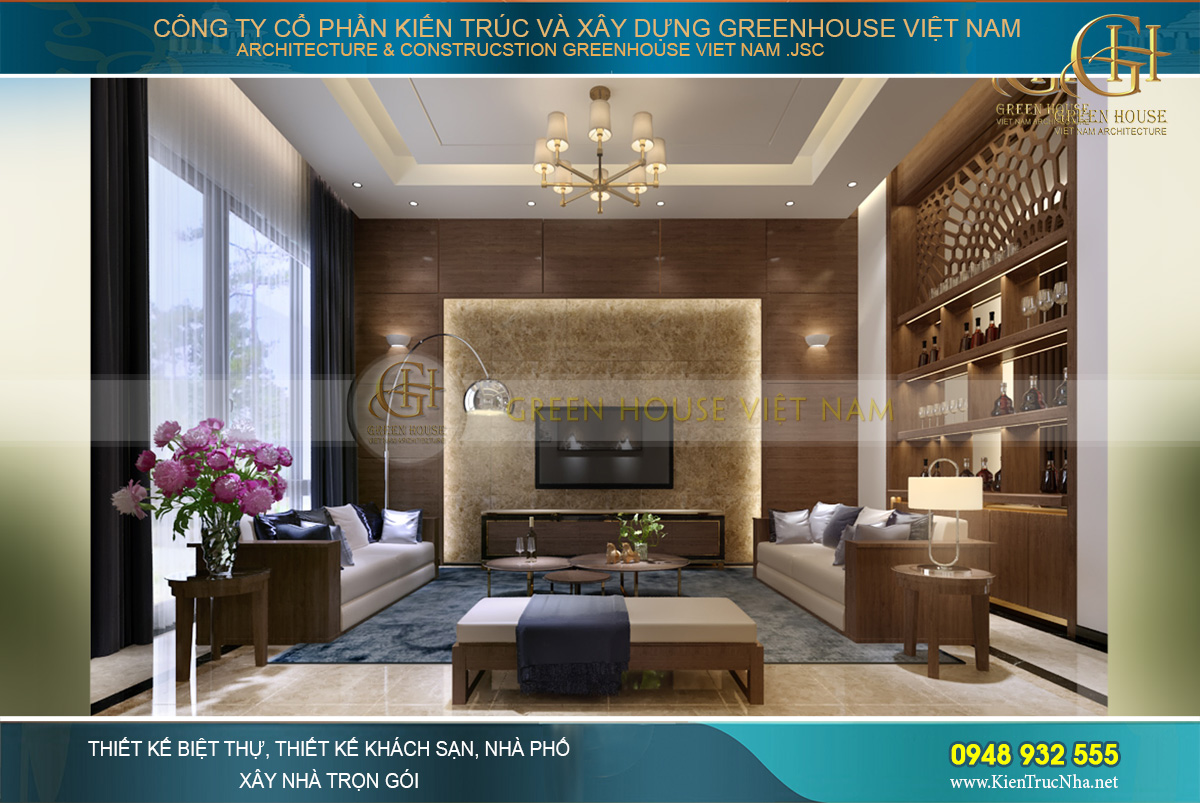 thiết kế nội thất biệt thự hiện đại Bắc Giang