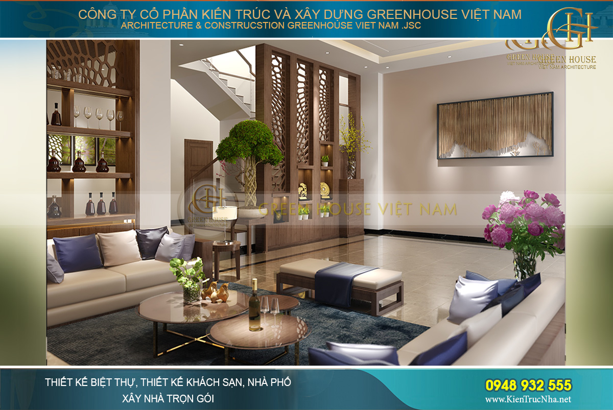 thiết kế nội thất biệt thự hiện đại Bắc Giang