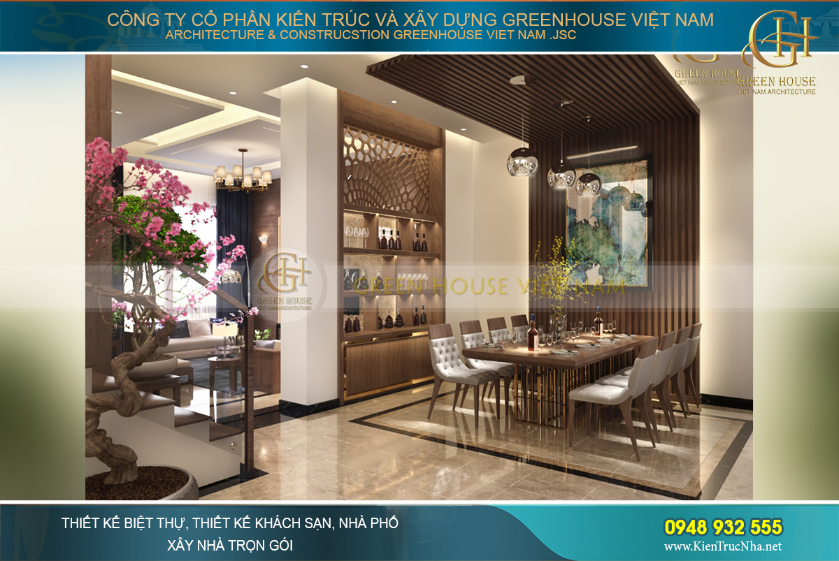 thiết kế nội thất biệt thự hiện đại Bắc Giang