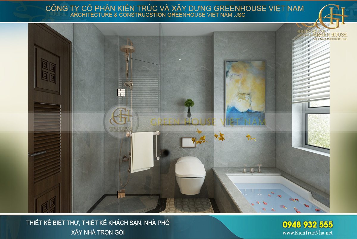 thiết kế nội thất nhà phố tân cổ điển 4 tầng