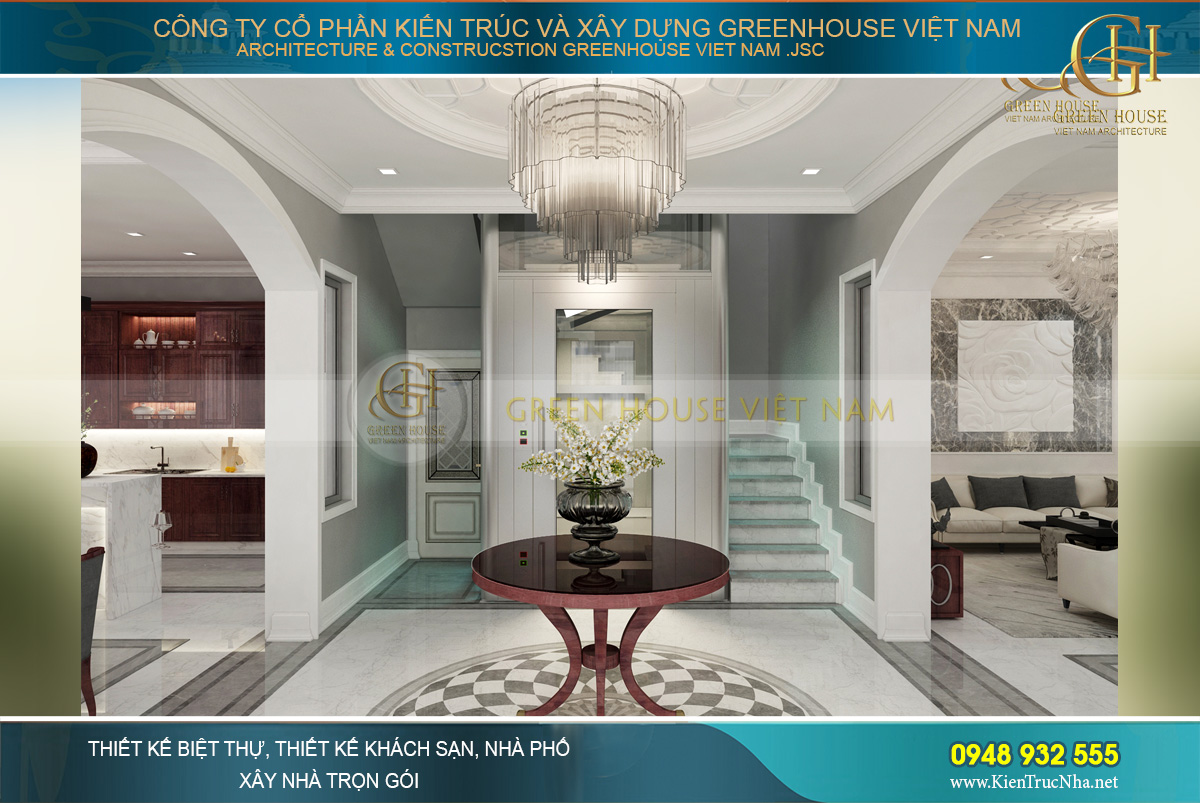 thiết kế nội thất biệt thự tân cổ điển hà nội