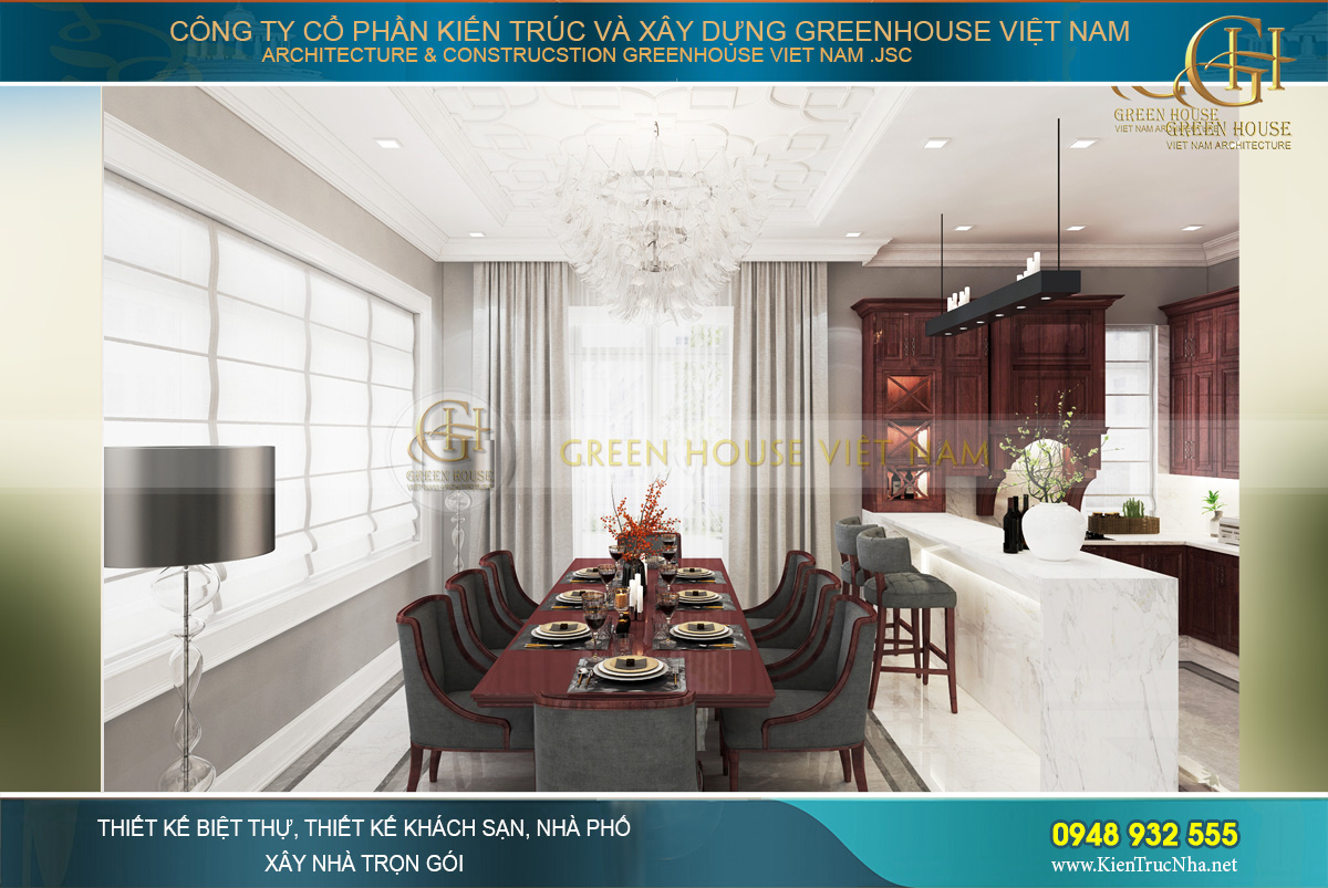 thiết kế nội thất biệt thự tân cổ điển hà nội