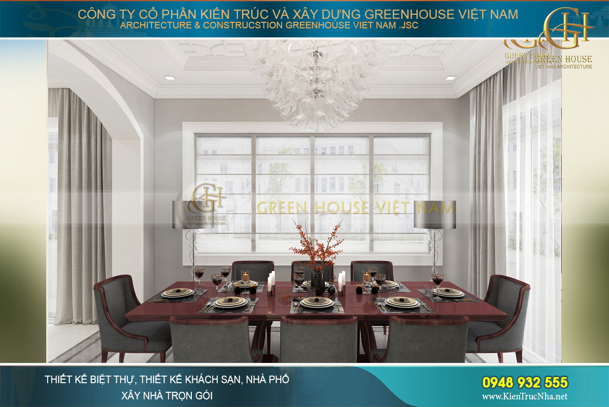 thiết kế nội thất biệt thự tân cổ điển hà nội