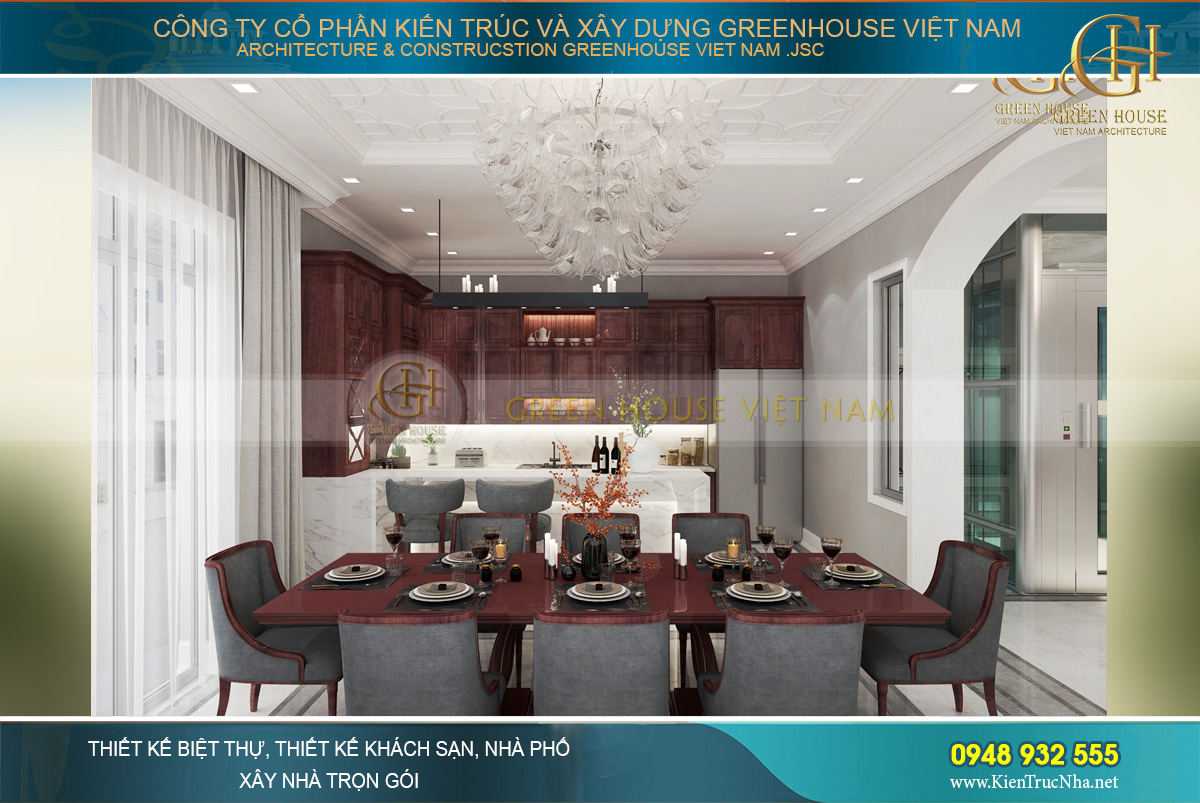 thiết kế nội thất biệt thự tân cổ điển hà nội