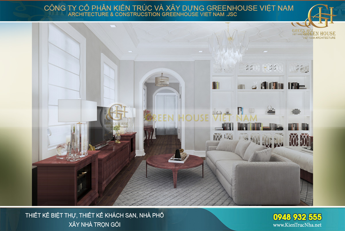 thiết kế nội thất biệt thự tân cổ điển hà nội