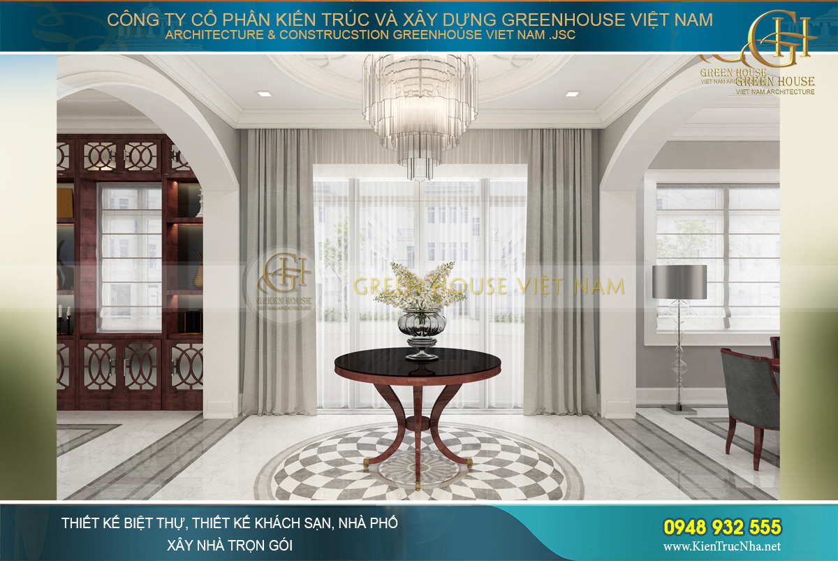 thiết kế nội thất biệt thự tân cổ điển hà nội