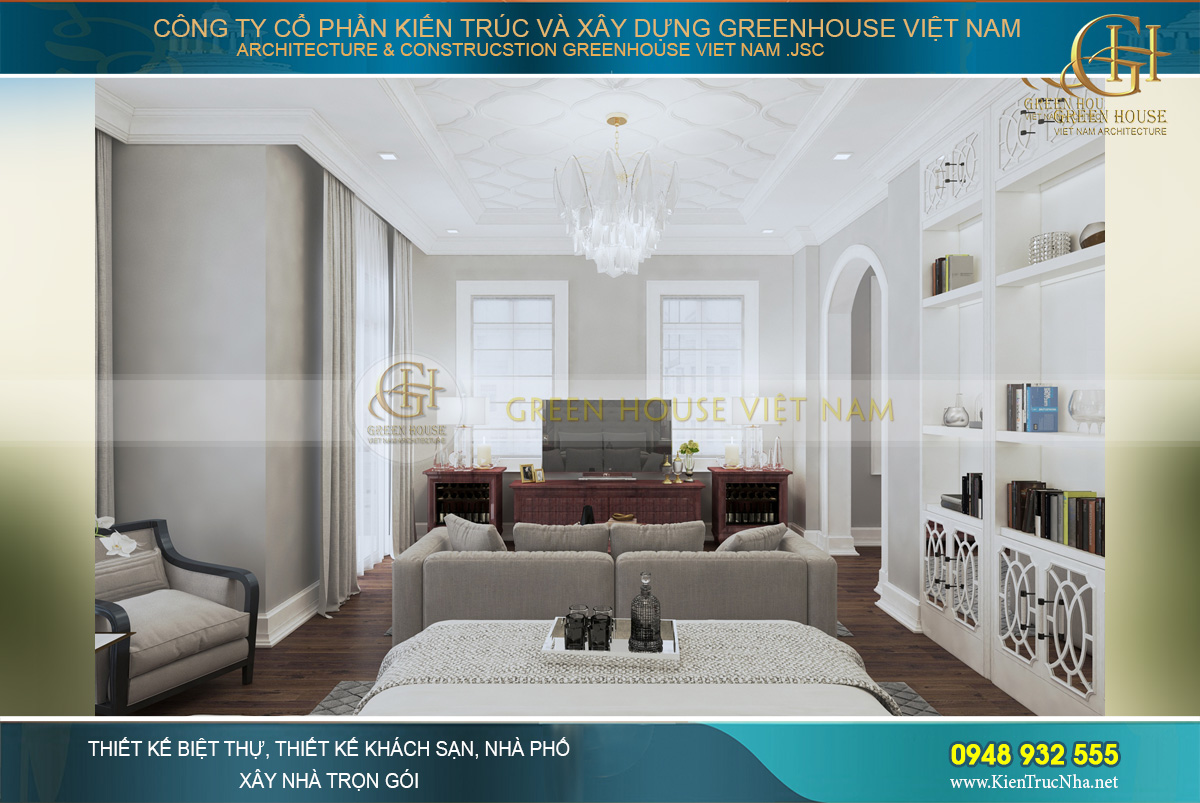 thiết kế nội thất biệt thự tân cổ điển hà nội