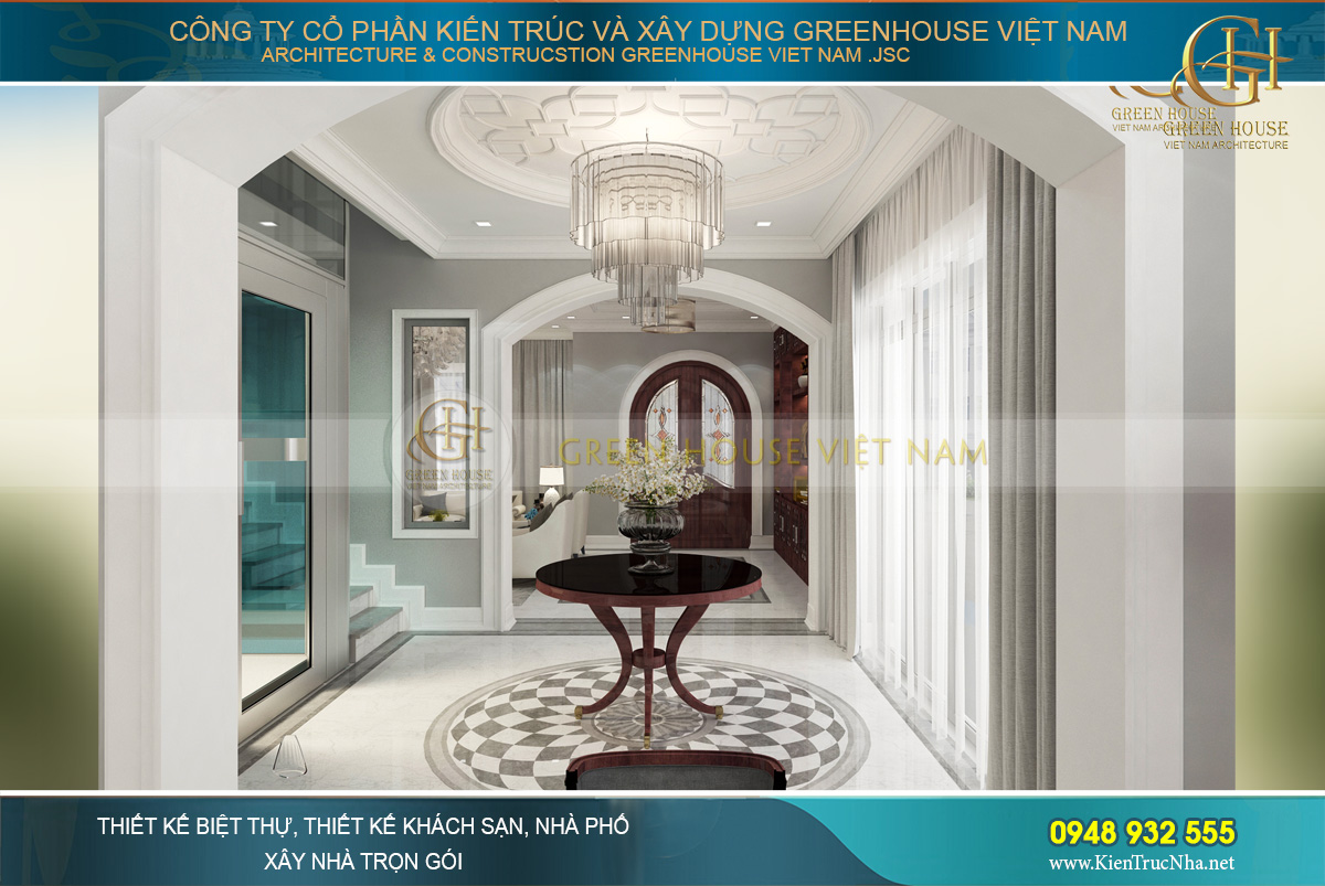 thiết kế nội thất biệt thự tân cổ điển hà nội
