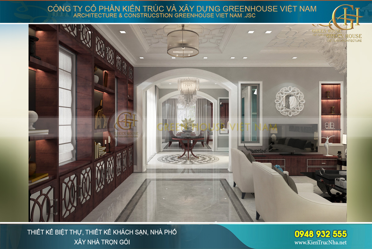 thiết kế nội thất biệt thự tân cổ điển hà nội