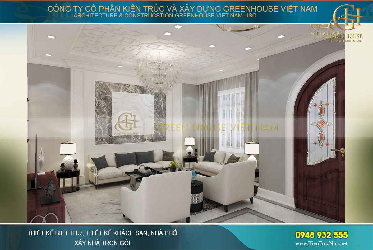 thiết kế nội thất biệt thự tân cổ điển hà nội