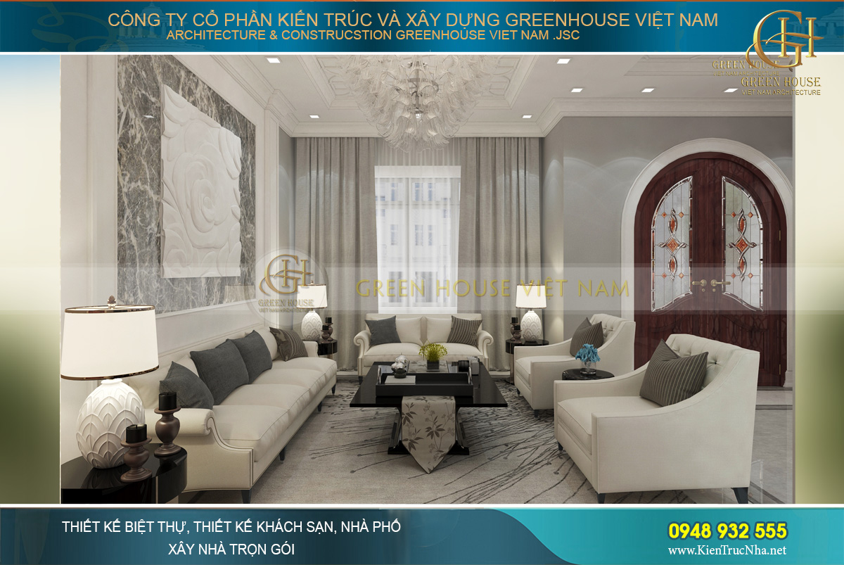 thiết kế nội thất biệt thự tân cổ điển hà nội