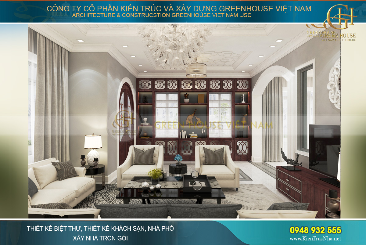 thiết kế nội thất biệt thự tân cổ điển hà nội