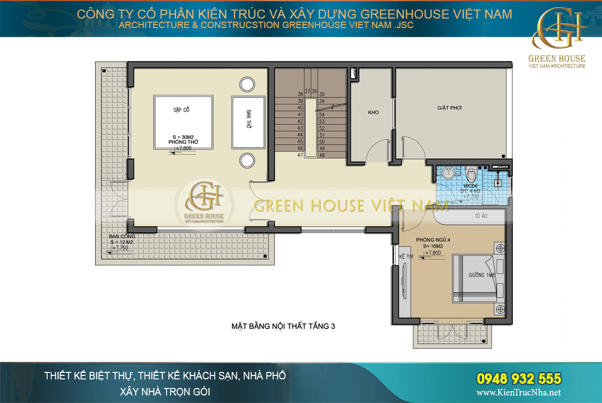 thiết kế nội thất nhà phố hiện đại 3 tầng Bắc Giang