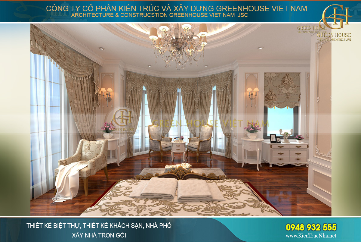 thiết kế biệt thự tân cổ điển 3 tầng tại bắc giang