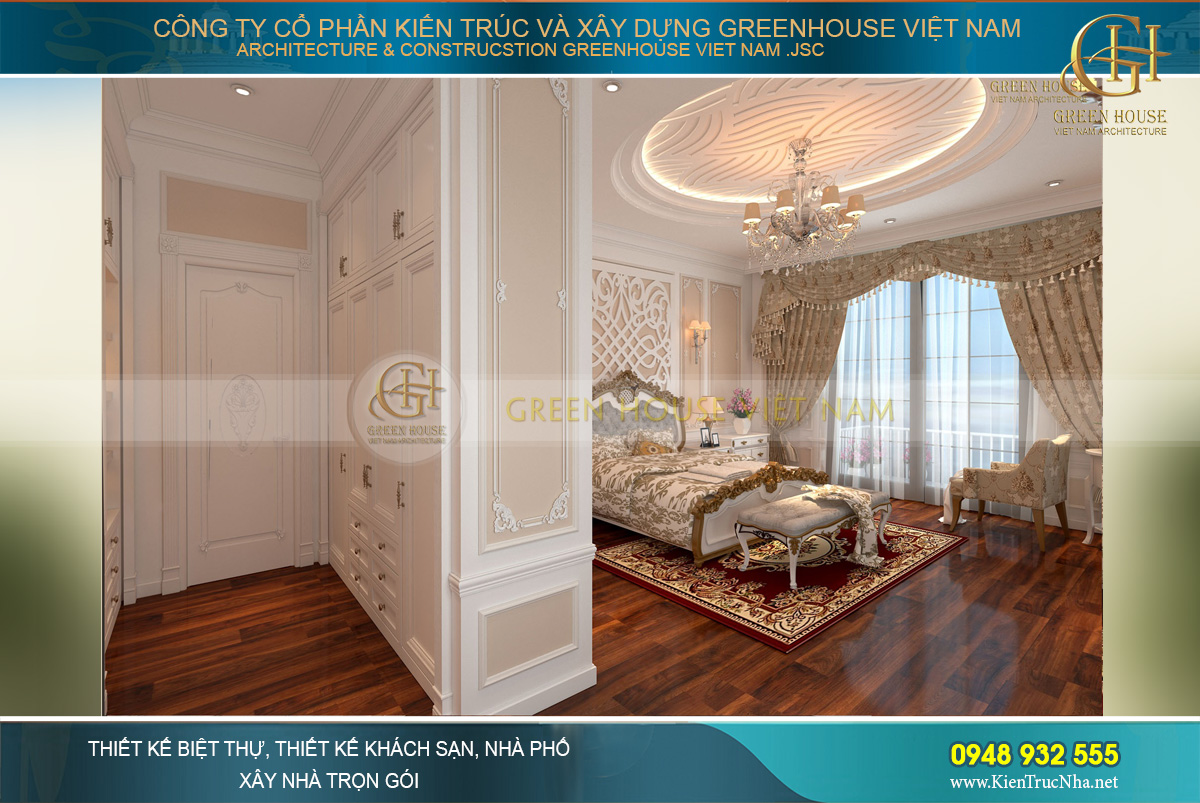 thiết kế biệt thự tân cổ điển 3 tầng tại bắc giang