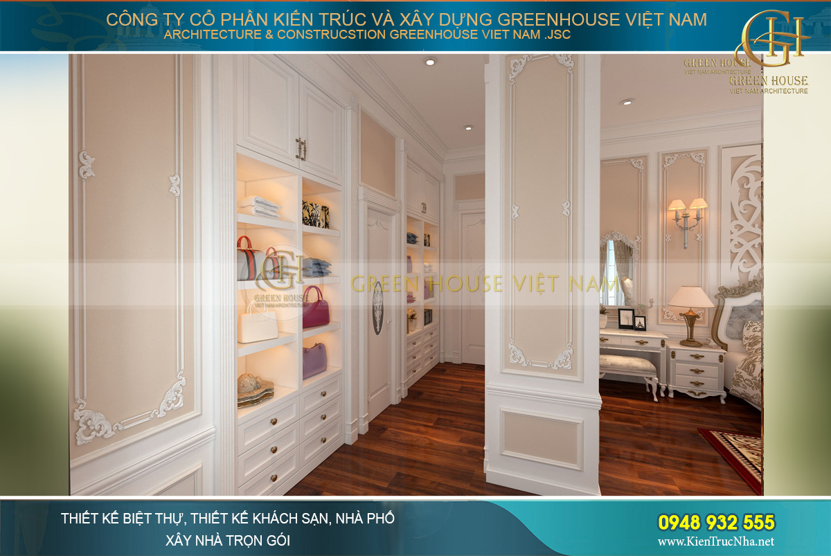 thiết kế biệt thự tân cổ điển 3 tầng tại bắc giang