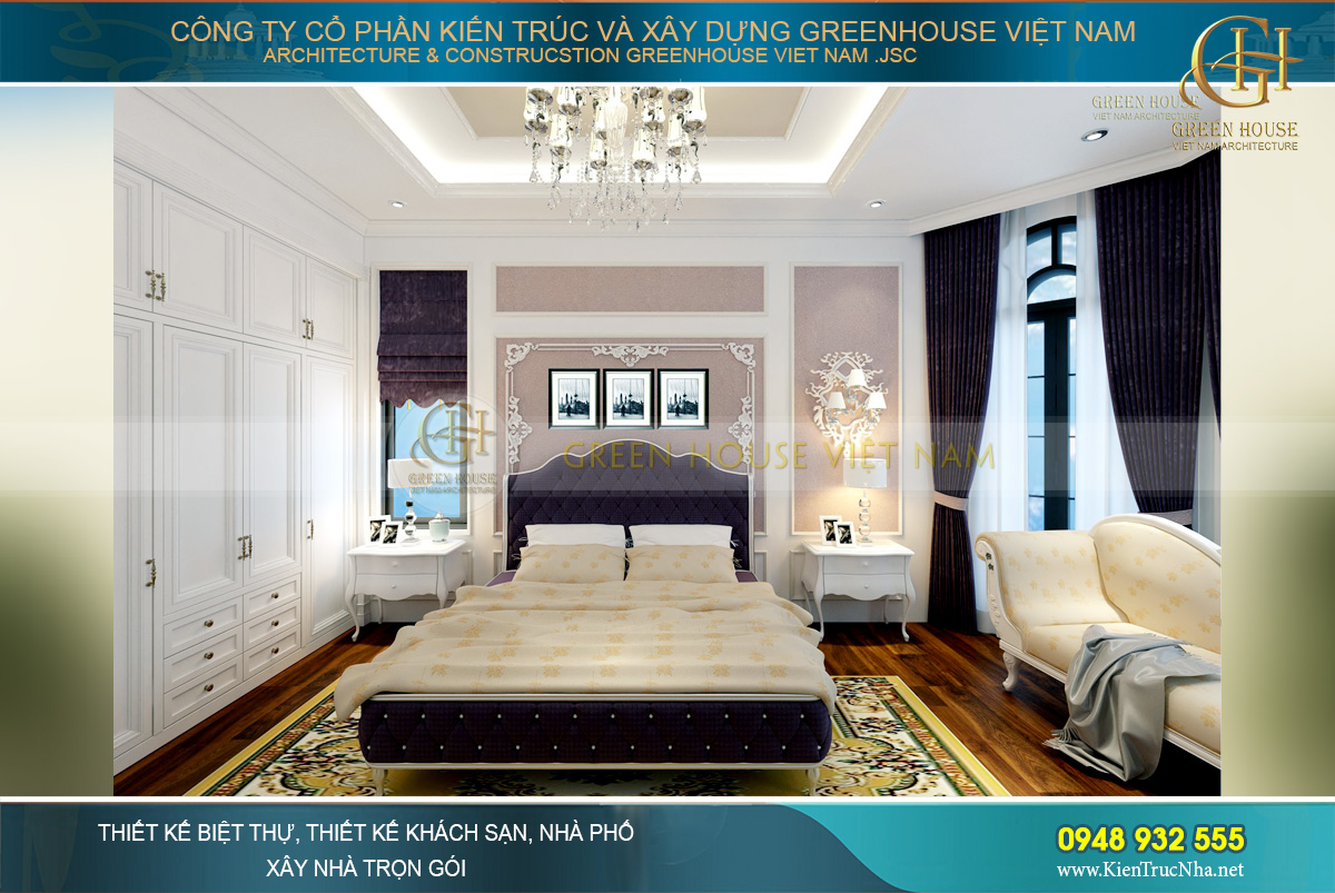 thiết kế biệt thự tân cổ điển 3 tầng tại bắc giang